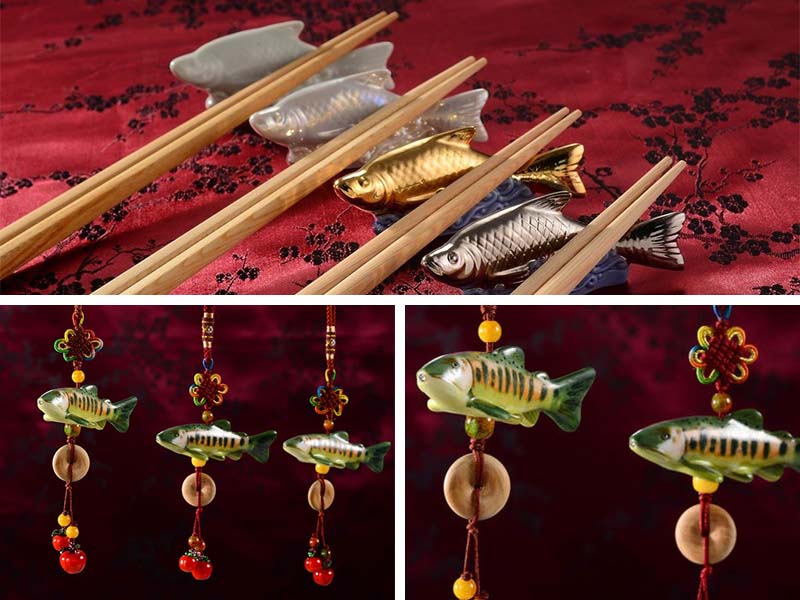  【 台灣瑰寶8 】台灣優良工藝品：台灣原生動植物種設計 Taiwan fish chopsticks wooden craft